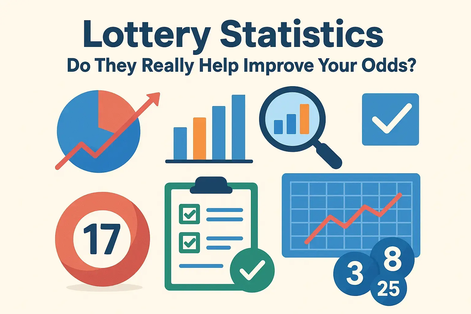Lottery statistics and number frequency analysis charts